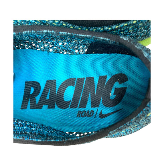 Nike Blue Lagoon Flyknit Racing Running Athletic Shoes Men's Sz 12 526628-401 - Picture 7 of 10